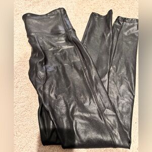 SPANX faux leather leggings medium